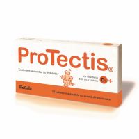 Protectis cu vitamina D3 800 UI cu aroma de portocale, 10 tablete masticabile, BioGaia